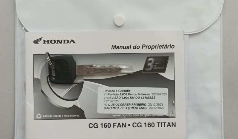 HONDA CG-160 TITAN FLEX CBS 2023 cheio