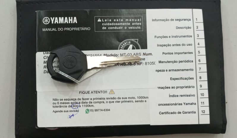 YAMAHA MT-03 ABS 2023 cheio