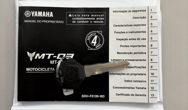 YAMAHA MT-03 ABS 2026 cheio