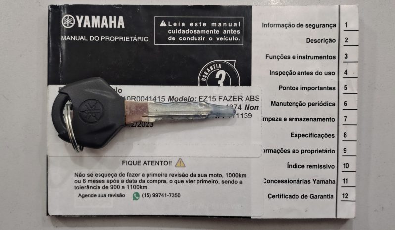 YAMAHA FZ-15 FAZER ABS 2024 cheio