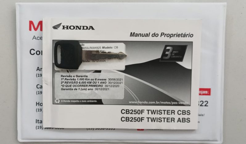 HONDA CB-250F TWISTER ABS 2020 cheio