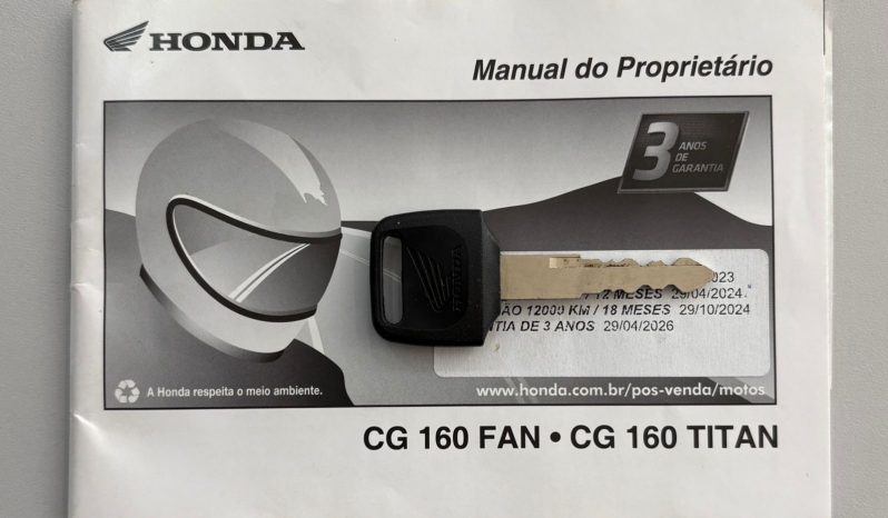 HONDA CG-160 FAN 2023 cheio