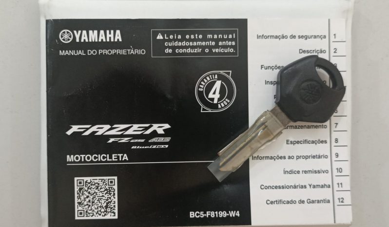 YAMAHA FZ-25 FAZER BLUEFLEX ABS 2024 cheio
