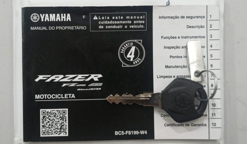 YAMAHA FZ-25 FAZER BLUEFLEX ABS 2024 cheio
