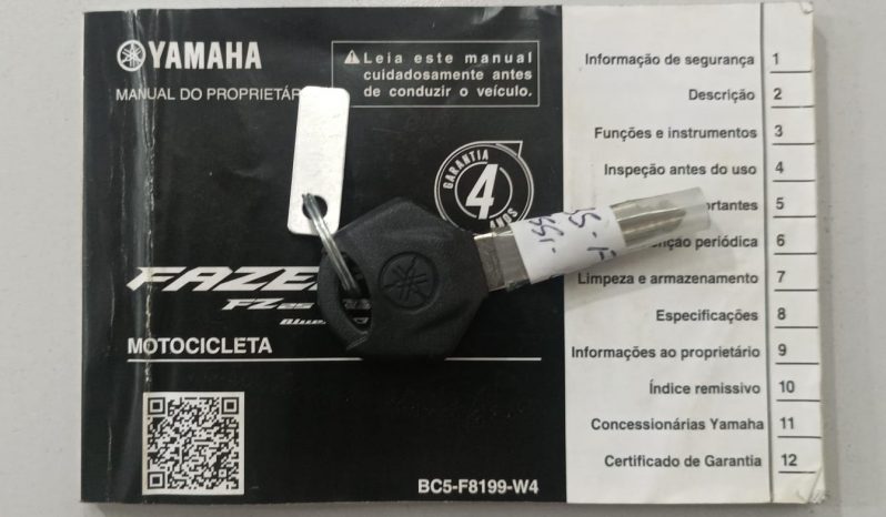 YAMAHA FZ-25 FAZER BLUEFLEX ABS 2024 cheio